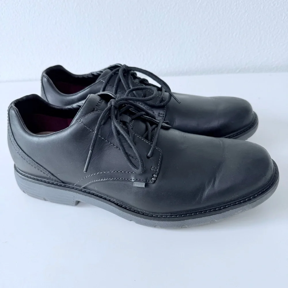 Mark Nason Men’s Lite Lugg Del-Leather Oxford Dress Shoes-Black/Gray Size 10.5